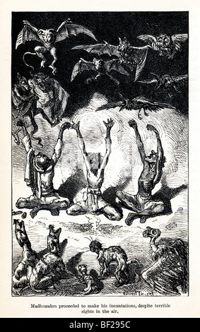 Madhusadan realizzato i suoi incantesimi, illustrazione da Vikram ed il vampiro, 1870, racconti di diavolerie indù, da Sir Richard Burton Foto Stock