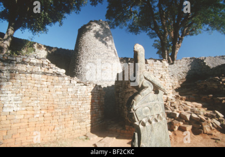 Zimbabwe Bird, Grande Zimbabwe rovine, Zimbabwe Foto Stock