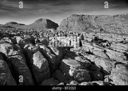 Pavimentazione in calcare a Malham, sopra Malham Cove, Yorkshire Dales National Park Foto Stock