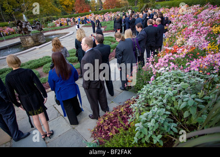 Nozze in giardino, Central Park, Manhattan New York City Foto Stock