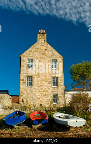 Casa sul lungomare a Findhorn Bay Morayshire. SCO 5469 Foto Stock