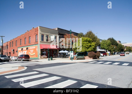 Il centro storico di Hendersonville North Carolina Foto Stock