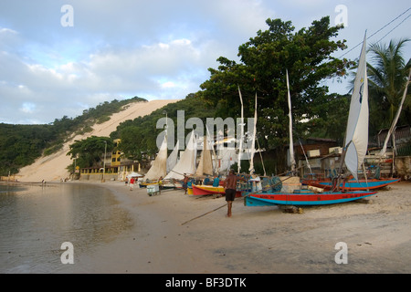 La spiaggia di Ponta Negra, Natal, Rio Grande do Norte, Brasile Foto Stock