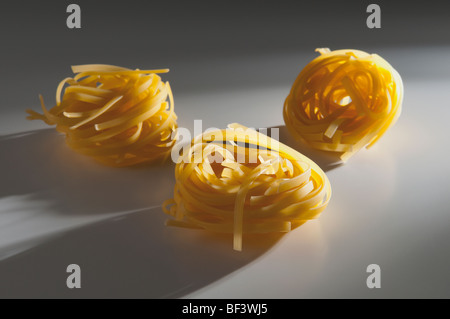 Close-up di non cotti pappardelle Foto Stock