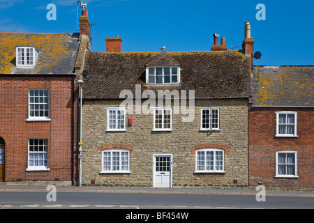 Alloggiamento terrazzati Bridport Dorset Inghilterra Foto Stock