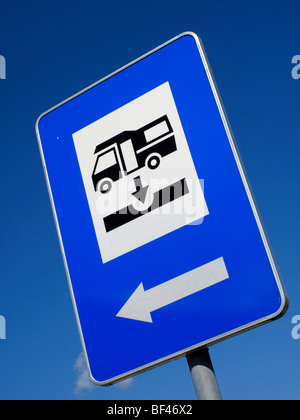 Un segno per un camper service point o Aire de camping car Foto Stock