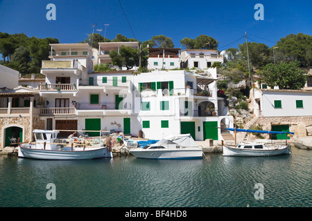 Porto di Cala Figuera, barche da pesca a Maiorca Maiorca, isole Baleari, Mare mediterraneo, Spagna, Europa Foto Stock