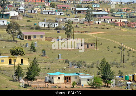 Case nel Transkei regione orientale della provincia del Capo, in Sud Africa e Africa Foto Stock