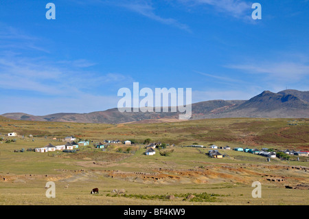 Case nel Transkei regione orientale della provincia del Capo, in Sud Africa e Africa Foto Stock