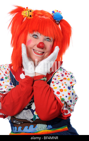 Ritratto di felice clown Foto Stock