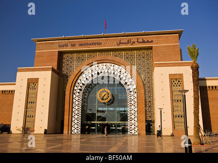 Marrakech, Marocco - stazione ferroviaria. Foto Stock
