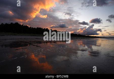 Mar Baltico appena prima del tramonto, Ruegen isola, Meclemburgo-Pomerania Occidentale, Germania, Europa Foto Stock