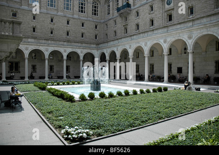 Il Cortile della Boston Public Library, Boston, Massachusetts, STATI UNITI D'AMERICA Foto Stock