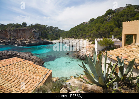 Cala s'Almonia, Mallorca, Maiorca, isole Baleari, Mare mediterraneo, Spagna, Europa Foto Stock
