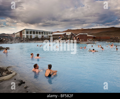 Myvatn natura bagni, (sorgenti calde geotermali) Myvatn, Islanda Foto Stock