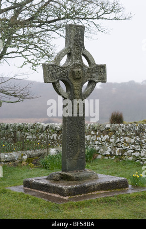 Kidalton croce. Vecchia chiesa parrocchiale. Isola di Islay. WEST COAST, Scozia. In Europa occidentale. Foto Stock