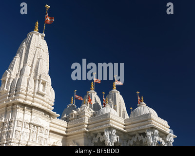 La Swaminarayan Mandir scolpito a mano in marmo bianco tempio indù a Toronto, Ontario, Canada. Foto Stock