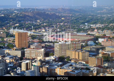 Vista della Ellis Park o Coca-Cola Park Stadium, FIFA World Cup 2010, Johannesburg, Sud Africa e Africa Foto Stock
