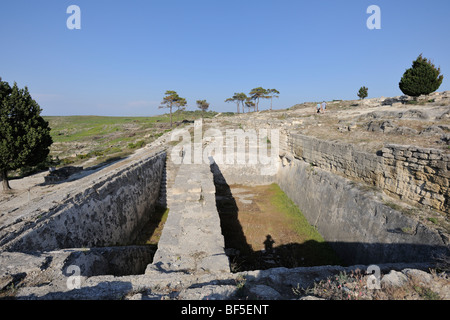 Cisterne, scavi in Kámiros, Rodi, Grecia, Europa Foto Stock