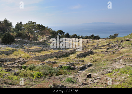 Gli scavi in Kámiros, Rodi, Grecia, Europa Foto Stock