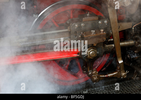 Ruota di una locomotiva a vapore Foto Stock