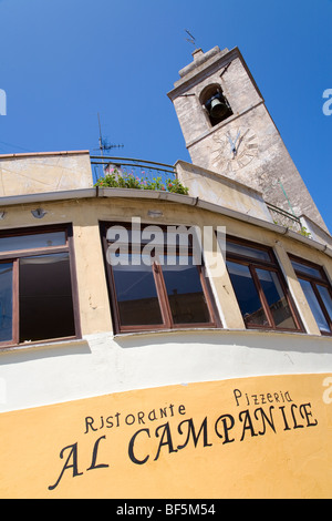 Il ristorante al Campanile, villaggio di montagna di San Piero in Campo Isola d'Elba, Toscana, Italia Foto Stock
