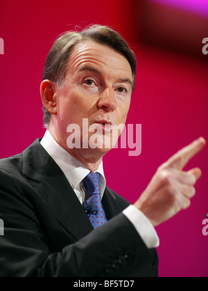 PETER MANDELSON IL SEGRETARIO DI STATO PER LA BUSINES 28 settembre 2009 il Centro di Brighton Brighton Inghilterra Foto Stock