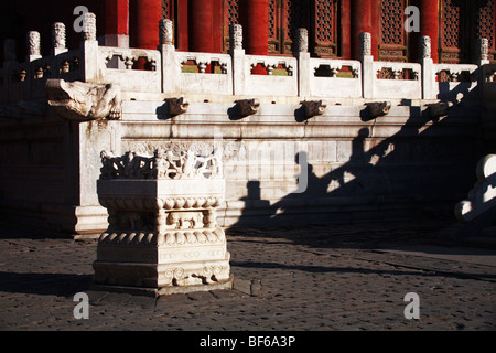 Ambiente squisito per Flagstaff all'interno di Città proibita a Pechino, Cina Foto Stock