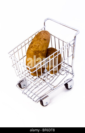 Patate nel carrello Foto Stock