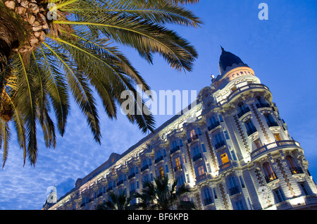 Deluxe Hotel Intercontinental Carlton, Croisette, Cannes, Cote d Azur, Provenza, Francia Foto Stock