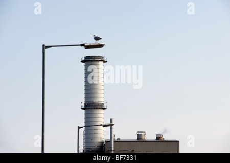 Turbina a gas a ciclo combinato power station, Great Yarmouth, Norfolk, Regno Unito. Foto Stock
