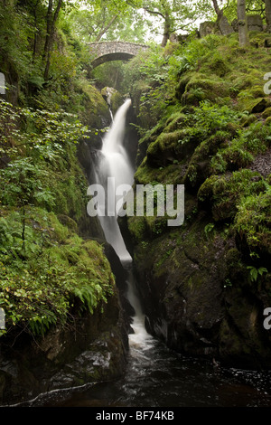 Le cascate di Aira beck al di sopra di Ullswater nel distretto del lago, Cumbria Foto Stock