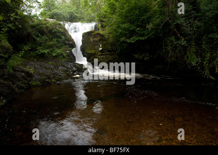 Le cascate di Aira beck al di sopra di Ullswater nel distretto del lago, Cumbria Foto Stock