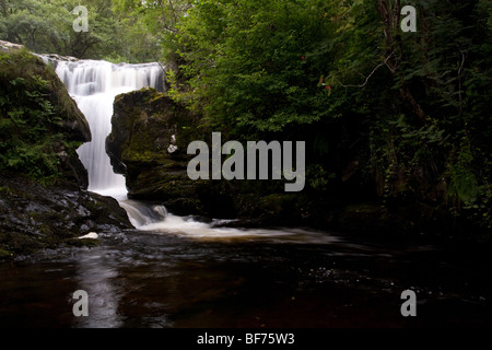 Le cascate di Aira beck al di sopra di Ullswater nel distretto del lago, Cumbria Foto Stock