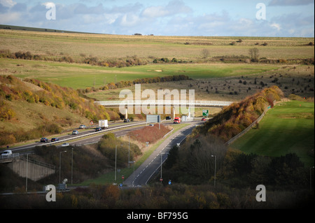 Traffico sulla A27 Brighton and Hove bypass, Sussex UK Foto Stock