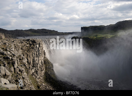 Cascata di Dettifoss Jökulsárgljúfur National Park nord-est Islanda Foto Stock