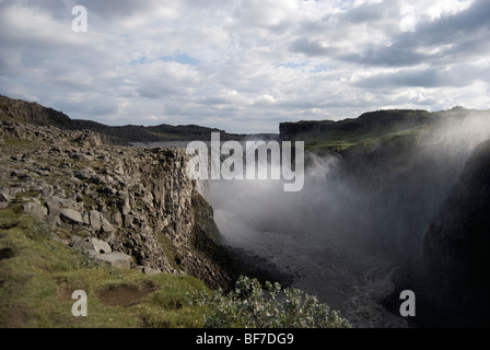 Cascata di Dettifoss Jökulsárgljúfur National Park nord-est Islanda Foto Stock