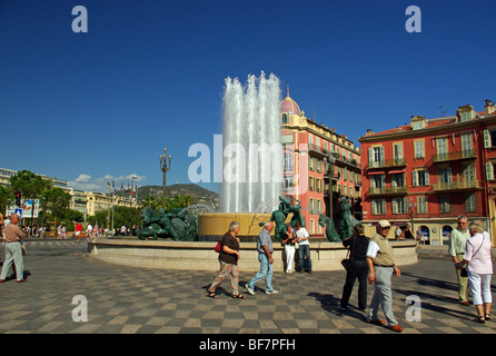 Nizza (06) : 'place Massena' square Foto Stock