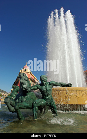 Nizza (06) : 'place Massena' square Foto Stock