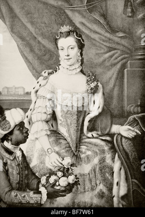 Charlotte di Mecklenburg-Strelitz 1744 a 1818. Regina consorte del Regno Unito come moglie del re George III. Foto Stock