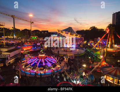 Una vista di Fiera d'oca al tramonto a NOTTINGHAM, NOTTINGHAMSHIRE REGNO UNITO Inghilterra Foto Stock