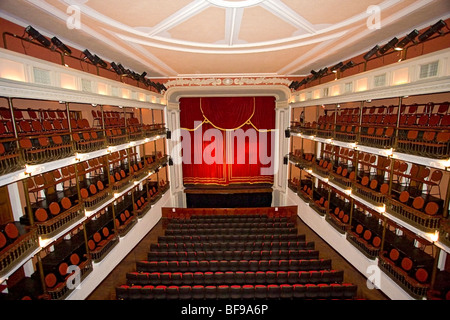 Interno del famoso Angela Peralta opera house appena fuori la Plazuela Machado di Mazatlan storico del quartiere vecchio. Messico. Foto Stock