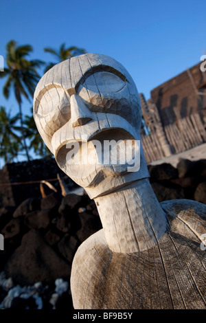 Puuhonua O Hōnaunau National Historical Park, città di rifugio, isola di Hawaii Foto Stock