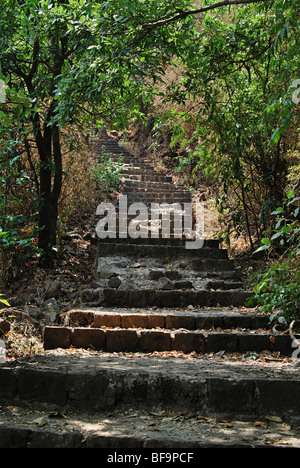 Korigad chiamato anche Koraigad, Koarigad o Kumwarigad è un forte situato a circa 20 km di distanza da Lonavla nel distretto di Pune, Maharashtra, India Foto Stock