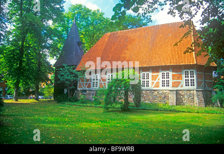 Chiesa a Egestorf, Luneberg, Bassa Sassonia, Germania Foto Stock