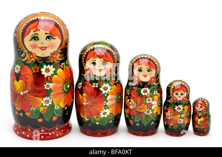 Russian Nesting Dolls - Matryoshki Foto Stock