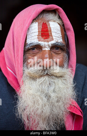 Sadhu, Indù uomo santo in Pushkar India Foto Stock