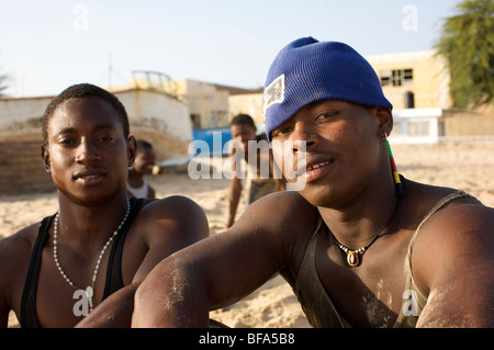 Sul porto di Sal Rei, capitale di Boa Vista, Cape-Verde Foto Stock