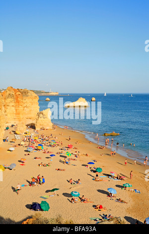 Scogliere vicino a Praia da Rocha, Algarve, PORTOGALLO Foto Stock