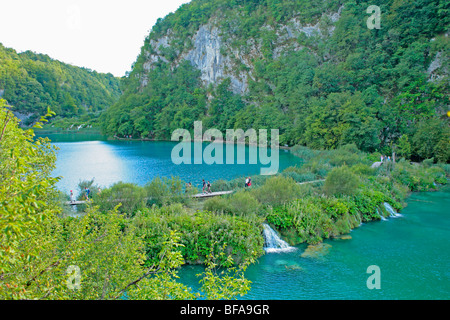 Al Parco Nazionale dei Laghi Plitwitz, Nord Dalmazia, Croazia Foto Stock